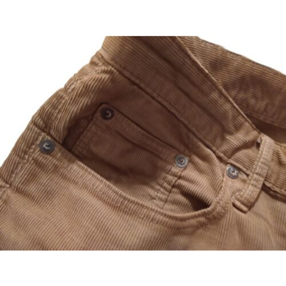 BONOBOS Men's 35 x 32 Slim Fit Corduroy Pants Straight Leg Slacks Khaki Tan EUC - Picture 3 of 9